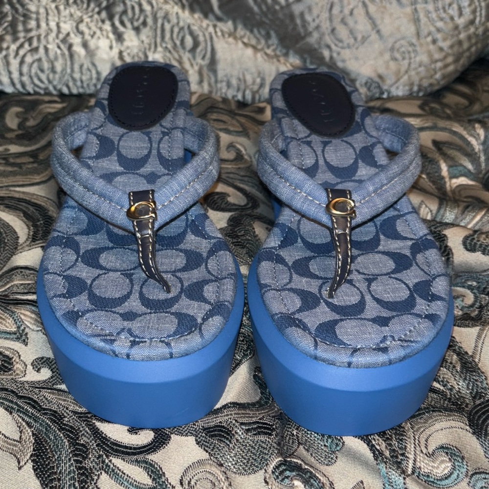 Coach Wedge Sandals Perfect Condition